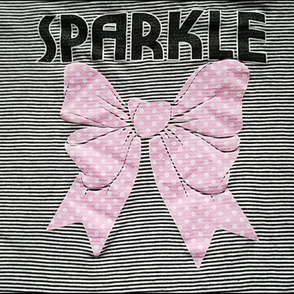 Glitter party striped sparkle tee